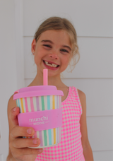 Calypso Middie Single Cup (8oz/240ml) Pink Straw Included