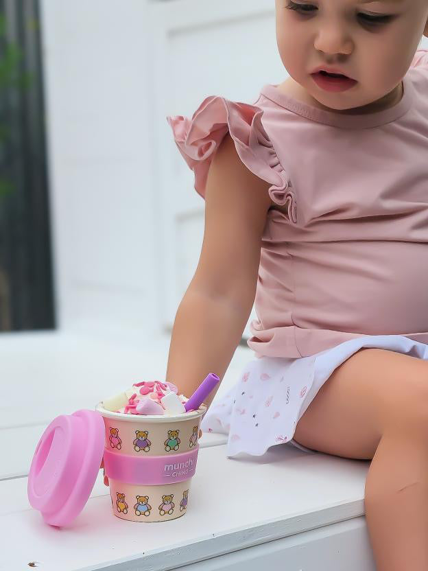 Beary Cute Babychino Cup (Pink) - Straw Included