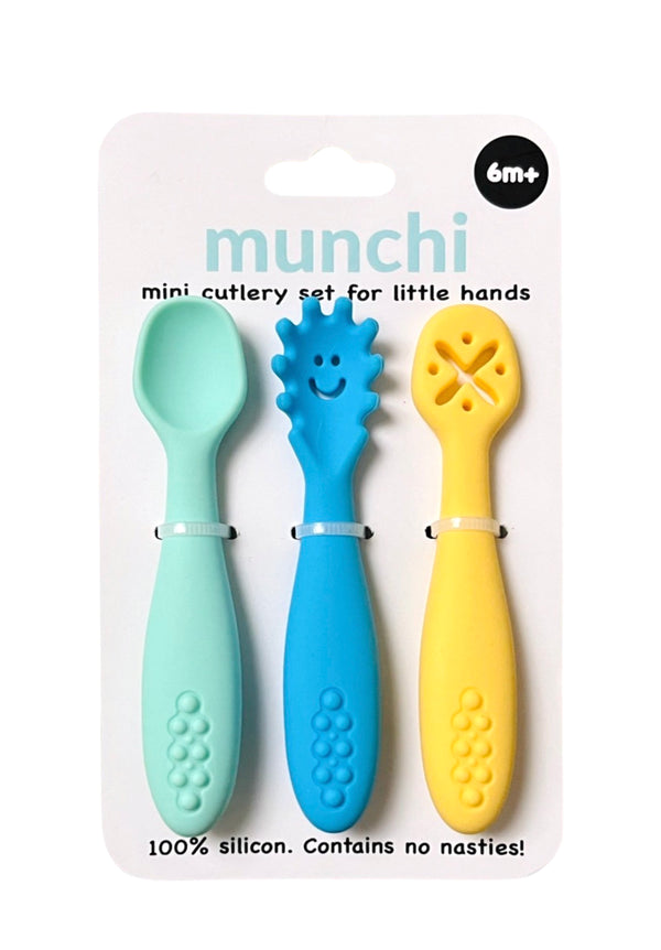 Mini Silicone Cutlery Set - 'Beach Babe'