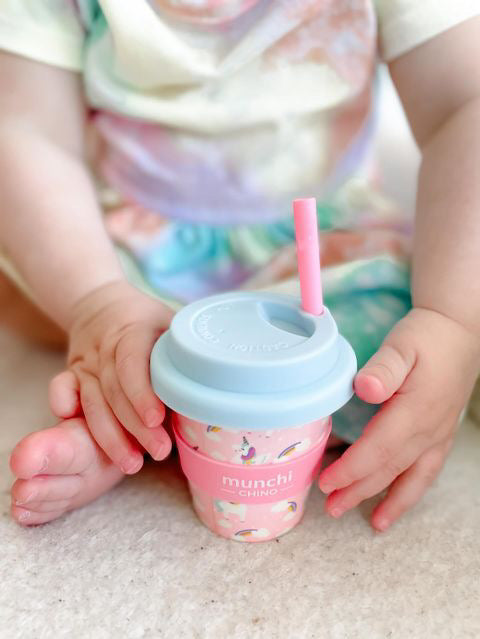 Unicorn Middie and Babychino Cup Bundle - Straws Included