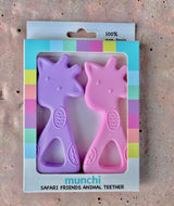 Giraffe Twin Pack Teethers - Pink and Purple