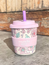 Lily Middie Single Cup (8oz/240ml) Pink Lid/Purple Straw