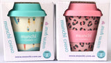 Beach and Leopard design munchi babychino cups gift pack